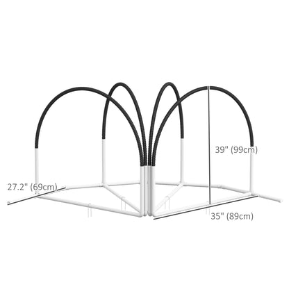 Dog Agility Kit Pet Obstacle Course Training Equipment Outdoor with Weave Poles, Carry Bag, Black