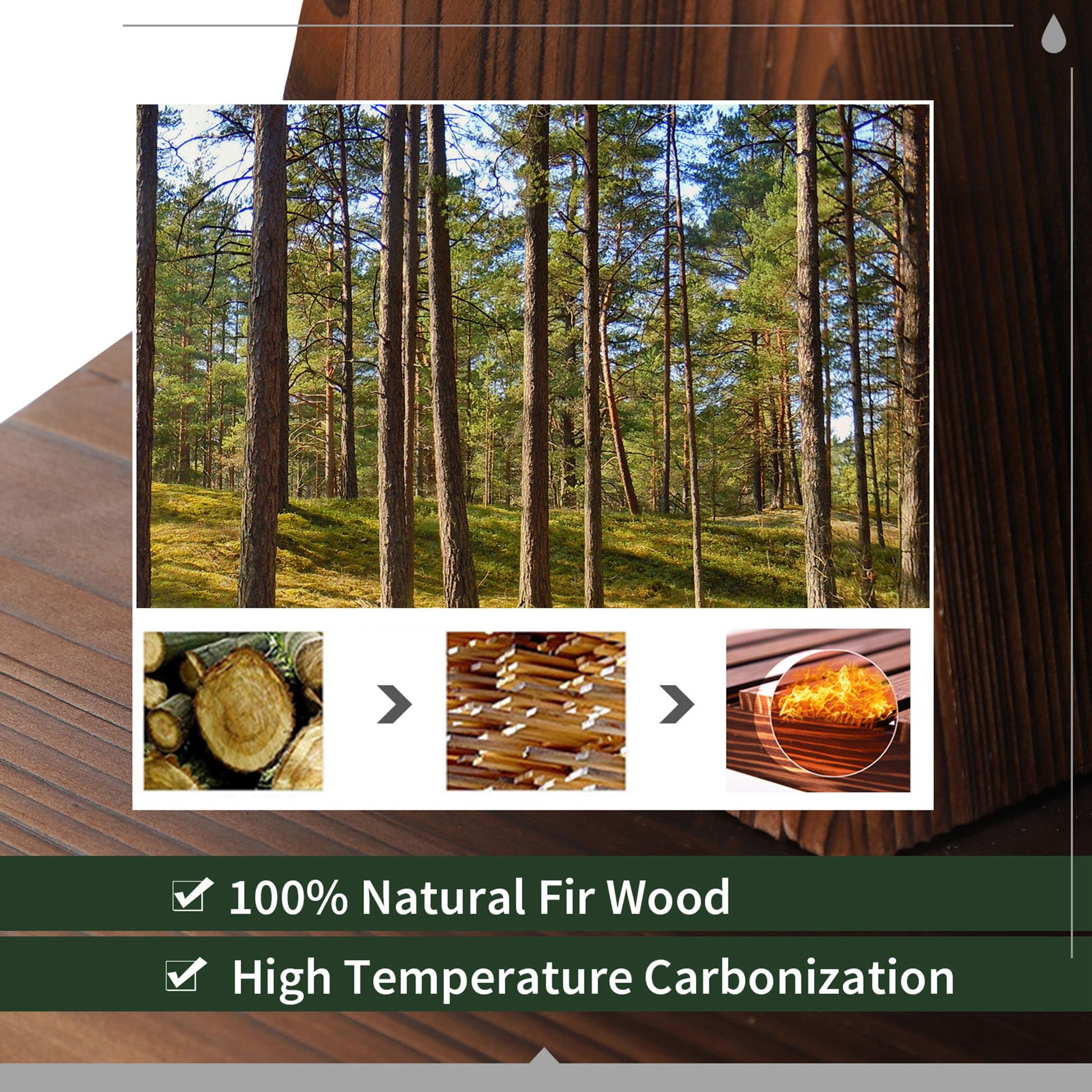 2-Tier Wooden Barrel Water Fountain with Electric Pump Cascading Feature Outdoor Indoor Decoration
