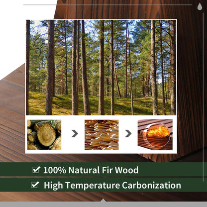 2-Tier Wooden Barrel Water Fountain with Electric Pump Cascading Feature Outdoor Indoor Decoration