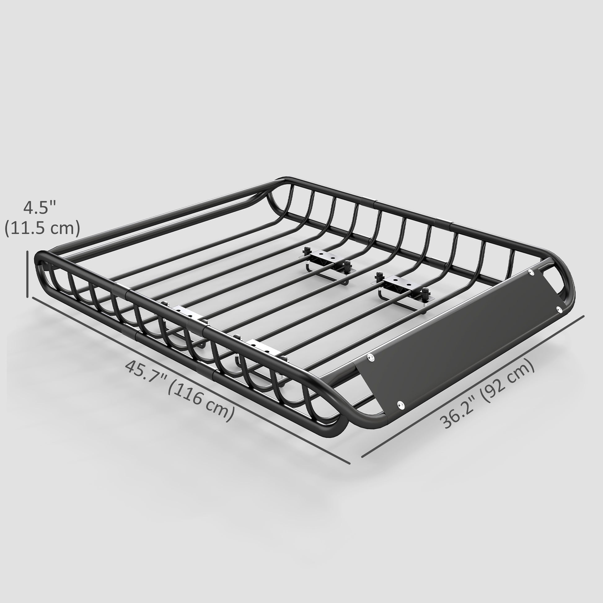 Soozier Roof Rack Cargo Carrier Basket, 150LBS Heavy Duty Roof Basket, 46" x 36" x 4.5" Rooftop Cargo Carrier for SUV, T