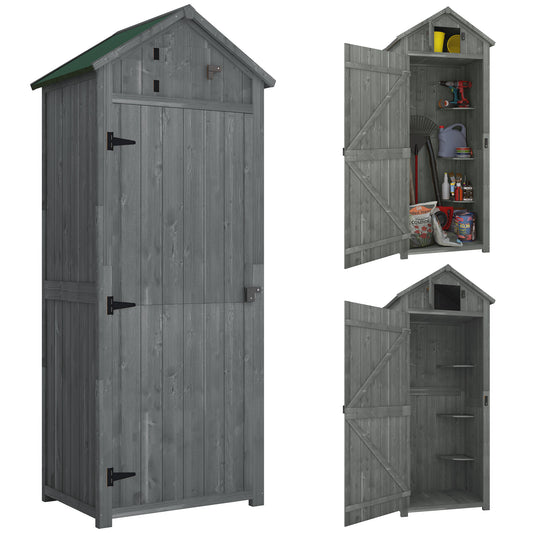 30" x 21" x 71" Garden Storage Shed, Sheds & Outdoor Storage Outdoor Workshop Yard Tool Utility Storage House Water-resi