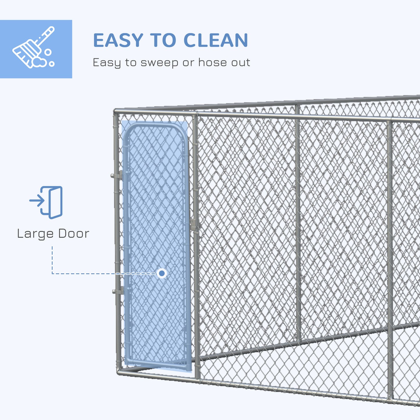 172.2 Sq. Ft. Dog Playpen Outdoor with Galvanized Steel Frame, for Small and Medium Dogs, 13' L x 13' W x 5.9' H