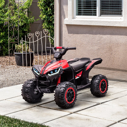 VarietyKart Kids 4 Wheeler Quad with Music, Headlights, High & Low Speed, Kids ATV for 3-5 Years Old Boys & Girl, Red