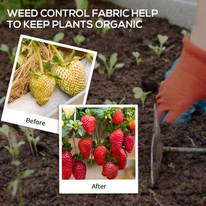 3ftx300ft Landscape Fabric, 4.6OZ Gardener Premium Weed Barrier Durable & Heavy-Duty Weed Block Gardening Mat, Easy Setu