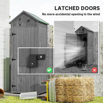 30" x 21" x 71" Garden Storage Shed, Sheds & Outdoor Storage Outdoor Workshop Yard Tool Utility Storage House Water-resi