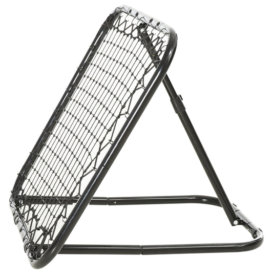 Soozier Soccer Rebounder Net, 3' x 3', Angle Adjustable Baseball Rebounder Net Training Equipment Aid with Quick Folding