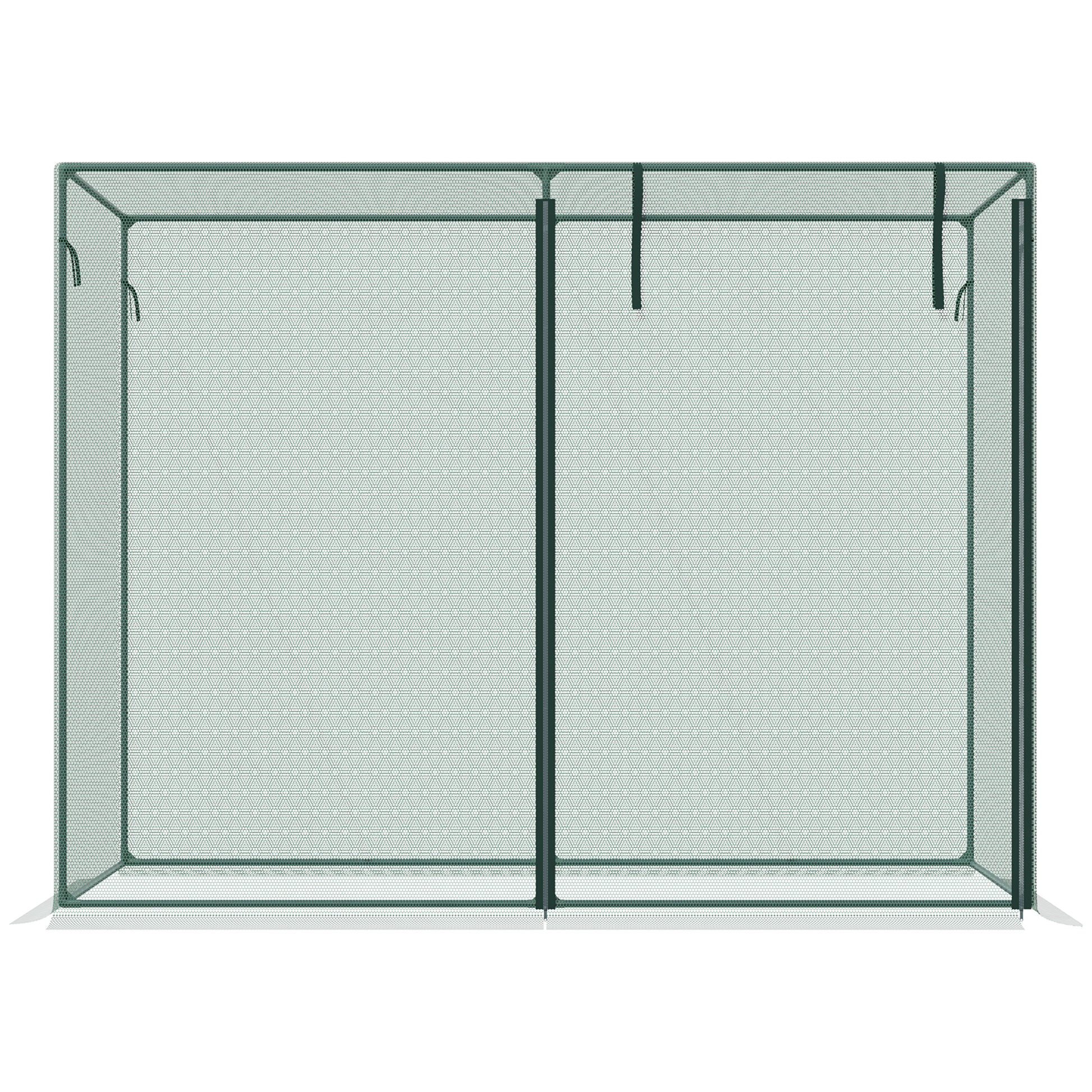 6.5 x 3.3ft Crop Cage, Garden Plant Protector with Single Zippered Door, Storage Bag and Ground Stakes, Green