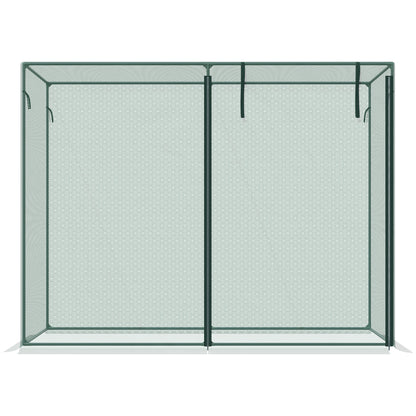6.5 x 3.3ft Crop Cage, Garden Plant Protector with Single Zippered Door, Storage Bag and Ground Stakes, Green