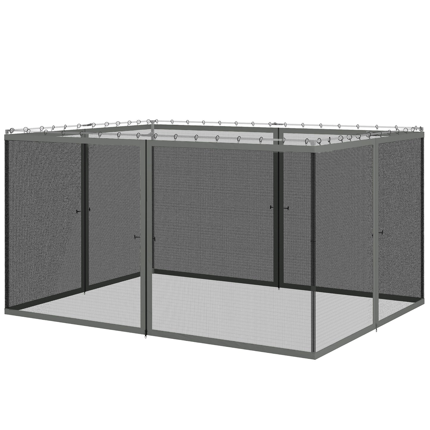 Replacement Mosquito Netting for Gazebo 10' x 13' Black Screen Walls for Canopy with Zippers