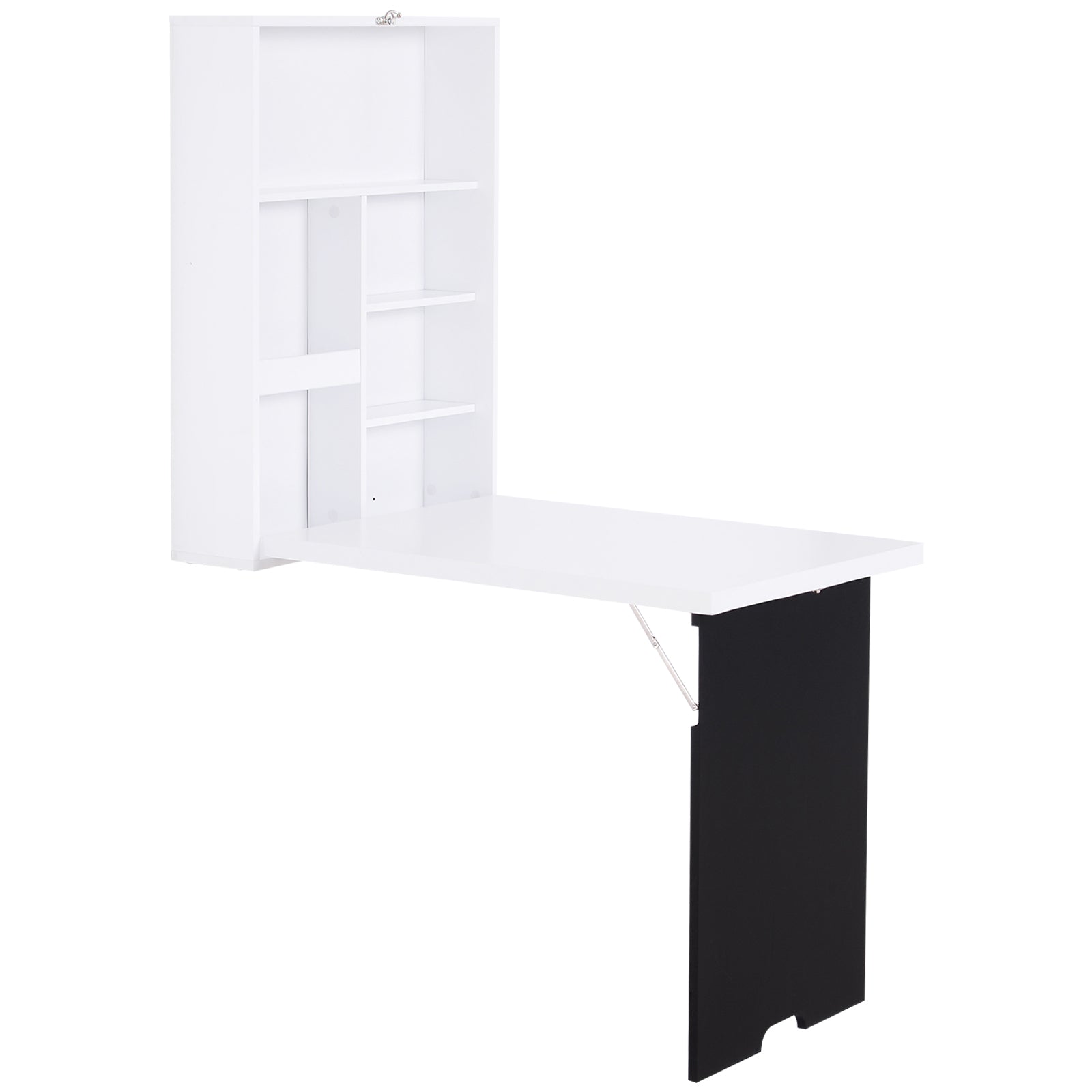 Wall Mounted Table Fold Out Convertible Desk, Multi-Functional Space Saving Computer Desk with Writing Floating Board fo