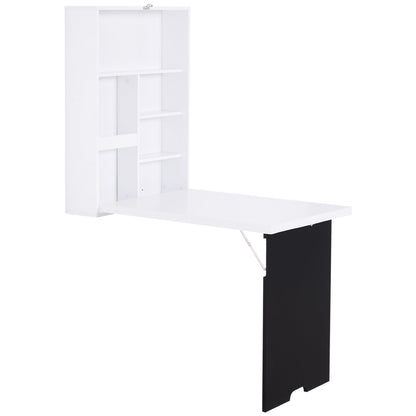 Wall Mounted Table Fold Out Convertible Desk, Multi-Functional Space Saving Computer Desk with Writing Floating Board fo