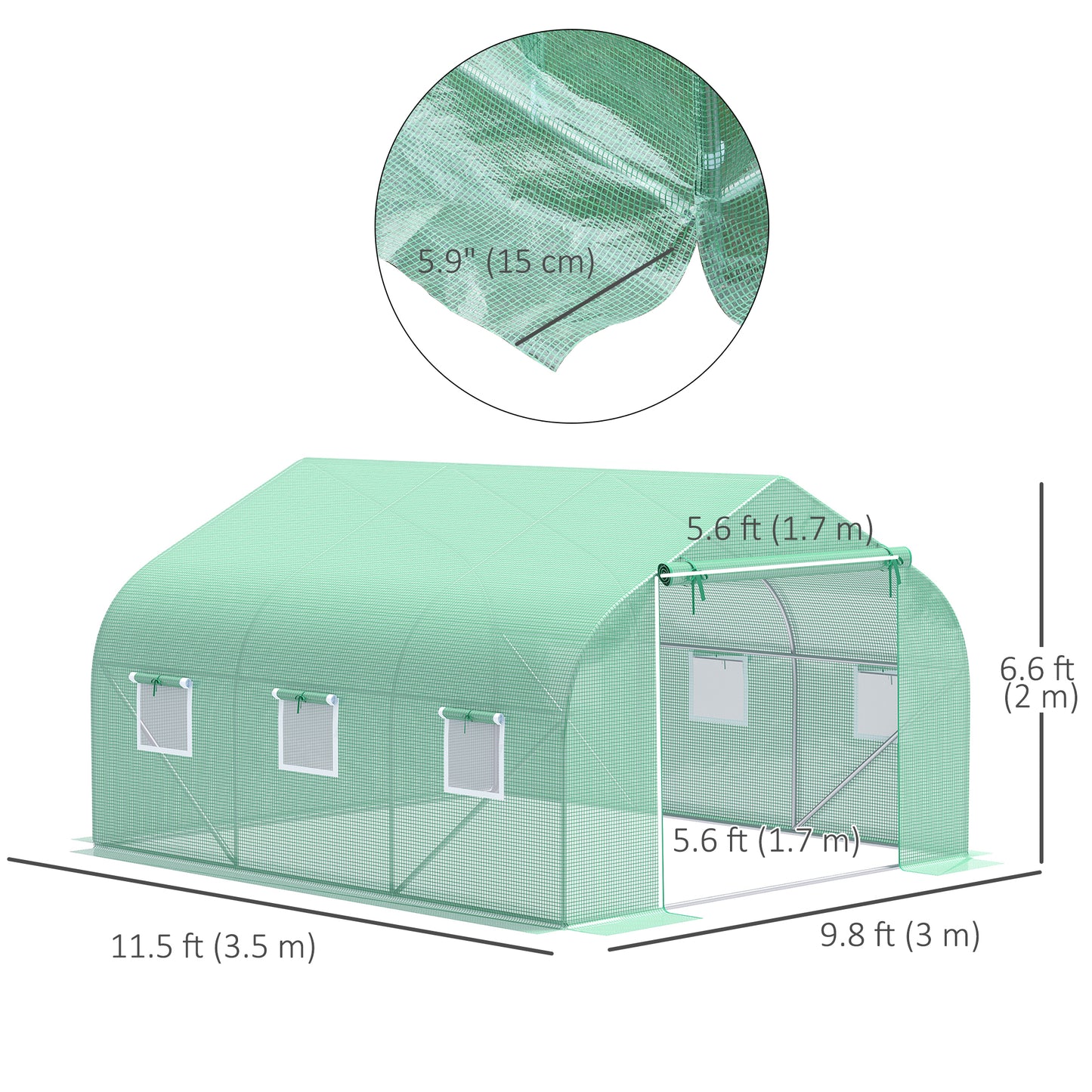 Outdoor Greenhouse Walk-In Greenhouse Portable Greenhouse Canada Garden Plant Flower Seed Greenhouse W/ Premium Steel Fr