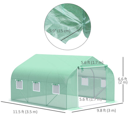 Outdoor Greenhouse Walk-In Greenhouse Portable Greenhouse Canada Garden Plant Flower Seed Greenhouse W/ Premium Steel Fr