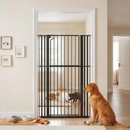 63" Extra Tall Pet Gate 30-41" Wide Adjustable Baby Gate Pressure Mounted for Doorways, Hallways, Stairs