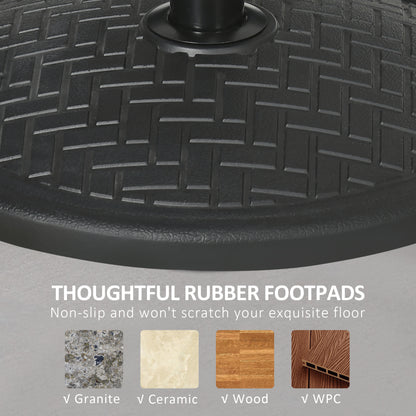 31lbs Concrete Round Patio Umbrella Base Holder, Outdoor Market Umbrella Stand Weight for Lawn, Deck, Backyard, Garden, 