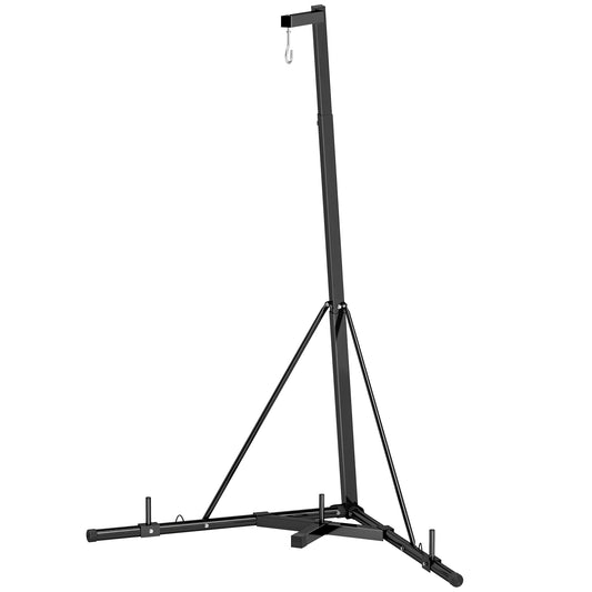 Soozier Foldable Punch Bag Stand, Adjustable Height Heavy Bag Stand with Weighted Base, Freestanding for Home Gym, Stand