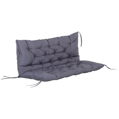 2 Seater Garden Bench Cushion, Soft Thick Outdoor Non-Slip 2 Seater Soft Pad With Backrest for Garden Patio, 52" x 43" x