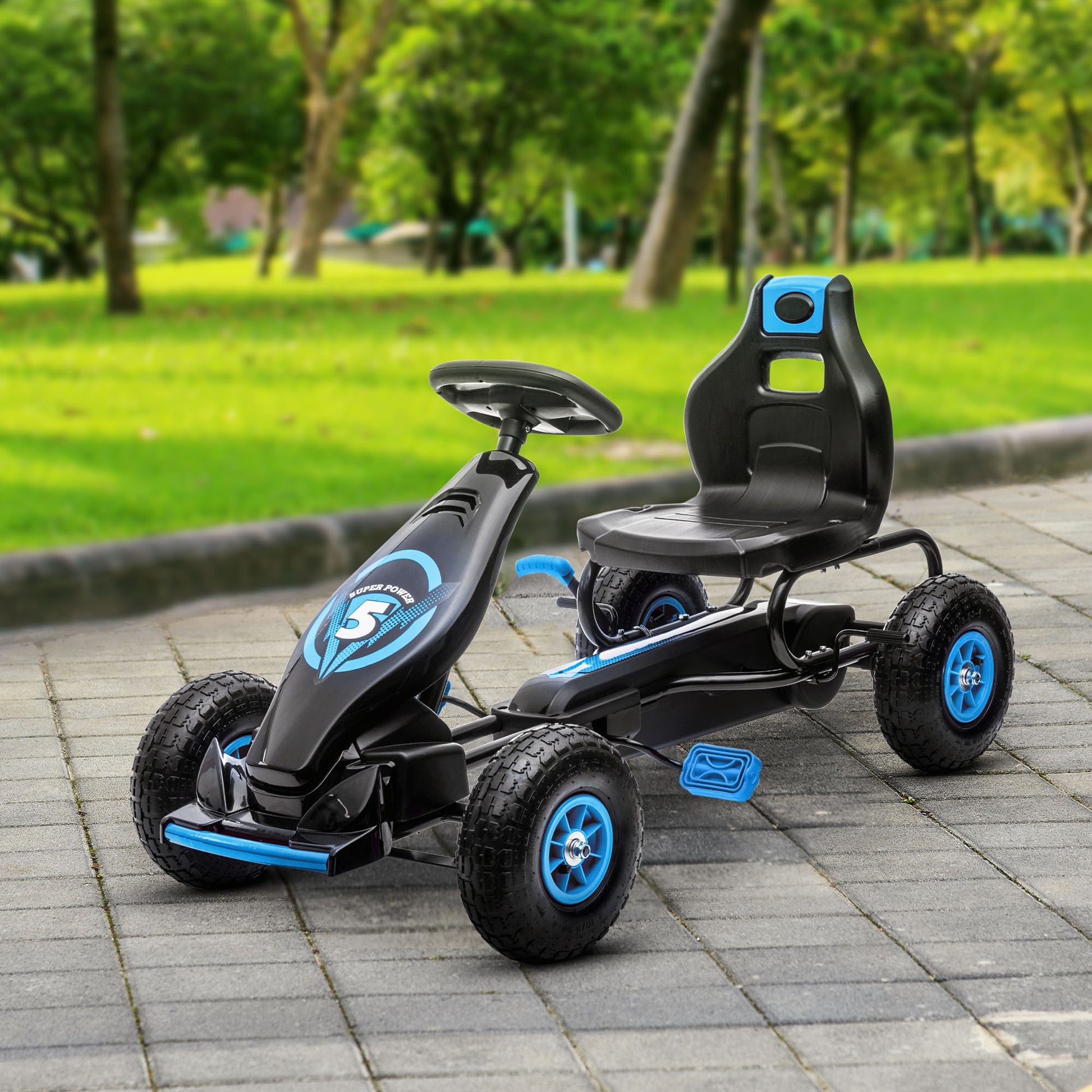 VarietyKart Kids Pedal Go Kart, Ride On Toys for Boys Girls with Ergonomic Adjustable Seat, Rubber Wheels Shock Absorb, 