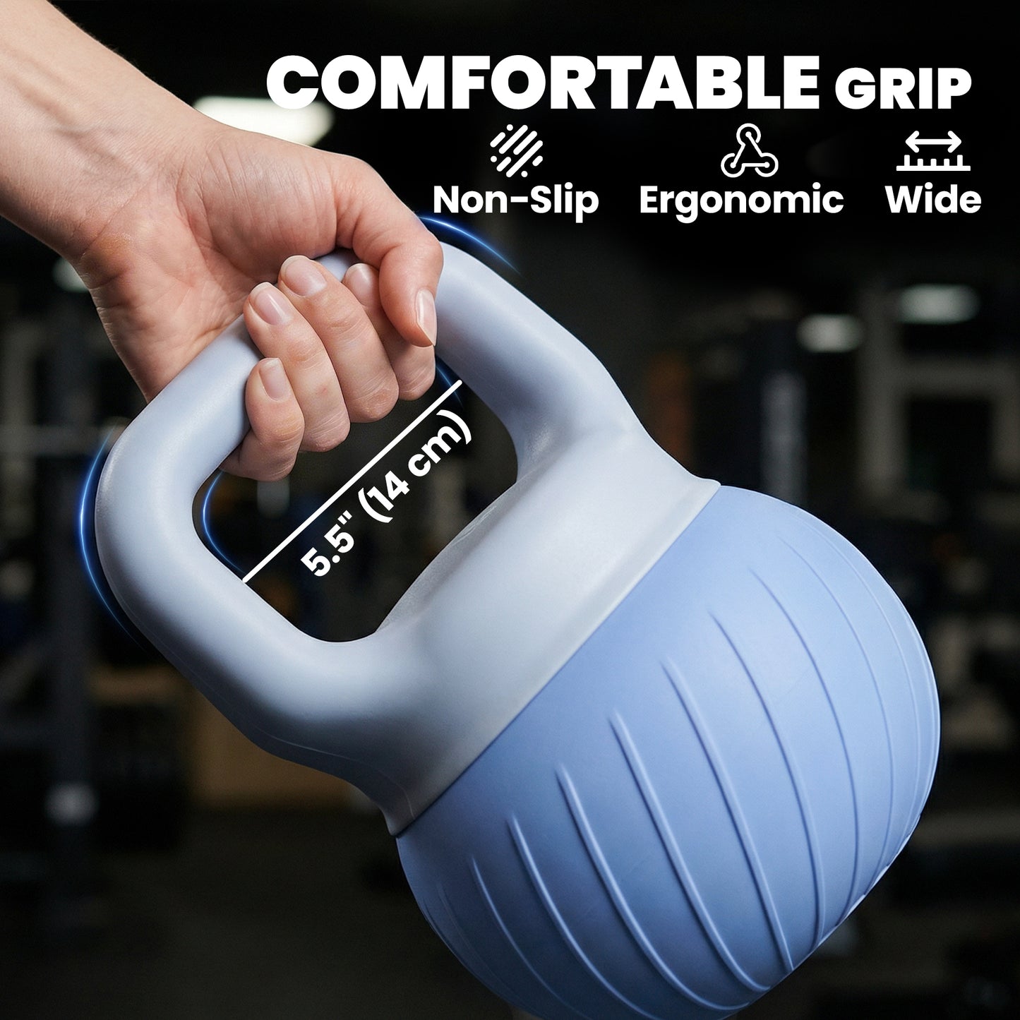 Soozier Soft Kettlebell, 22 lbs Kettle Bell with Anti-Slip Grip for Home Gym Weight Lifting and Strength Training