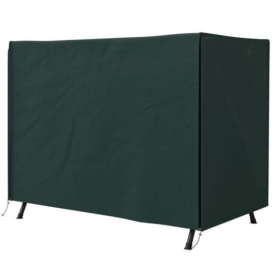 3-Seater Patio Swing Cover, Outdoor Garden Furniture Protection Hammock Glider Cover, 81" x 49" x 65", Dark Green