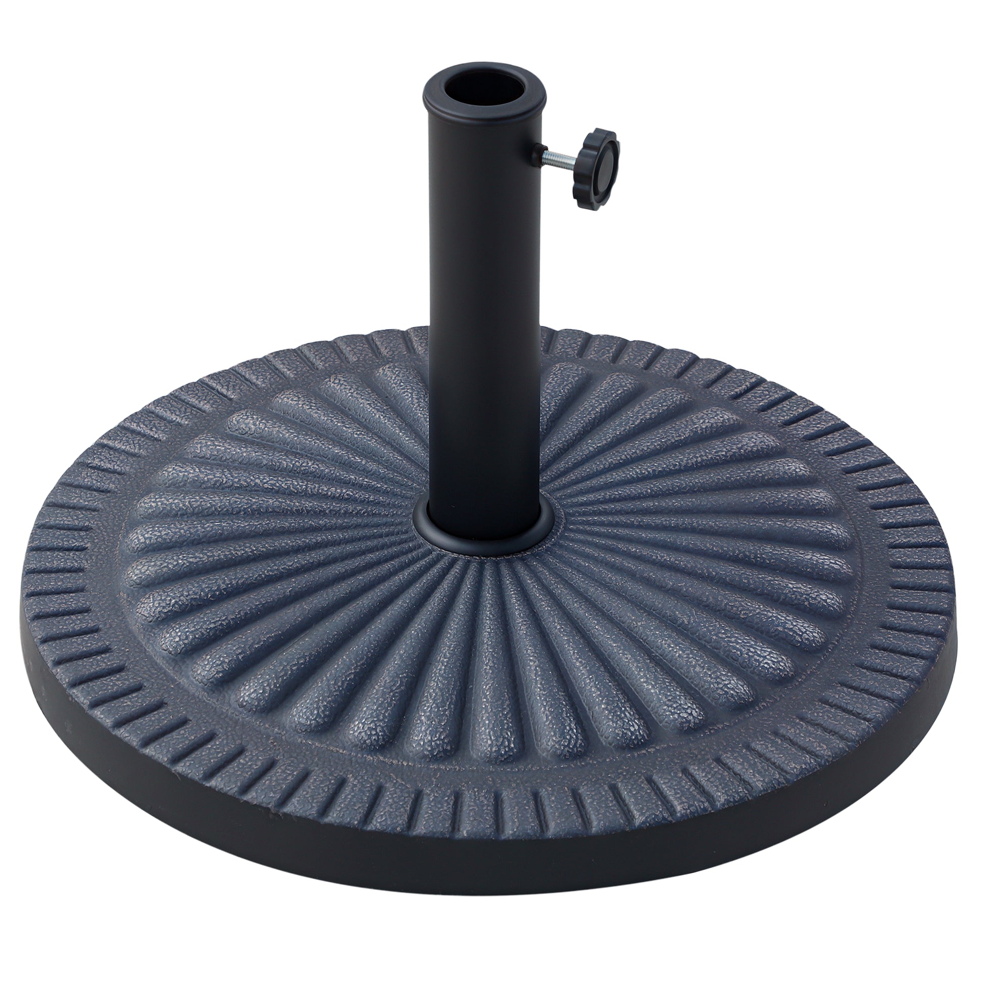 31 lbs Resin Round Market Umbrella Base Holder 19" Decorative Parasol Stand for Patio, Outdoor, Backyard, Bronze