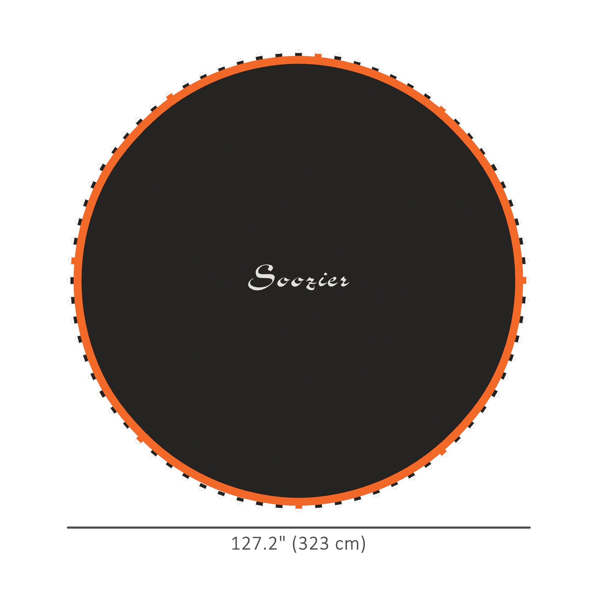 Soozier Trampoline Mat Replacement with Spring Pull Tool and 72 V-Hooks, Fits 12ft Trampoline, Using 5.5" Springs, Orang