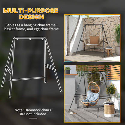 Hammock Chair Stand, Hanging Heavy Duty Metal Frame Hammock Stand for Hanging Hammock Air Porch Swing Chair, Egg Cahir, 