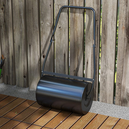 20" Push/Tow Behind Lawn Roller, Heavy Duty Sod Drum Roller Filled with 11 Gal Water/Sand, Grass Flattener for Yard, Pat