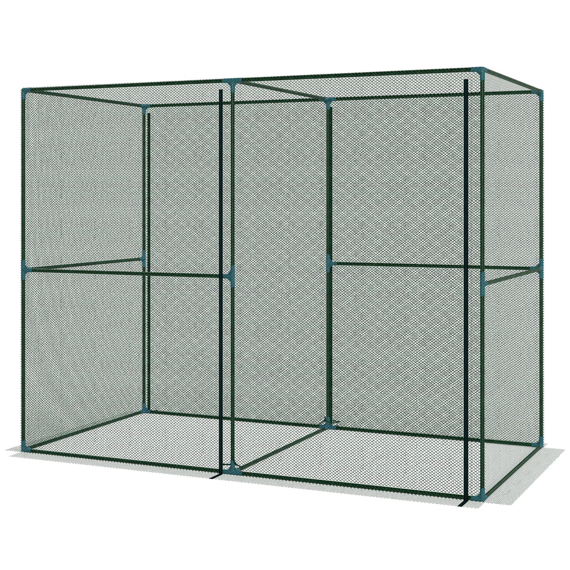8' x 4' Crop Cage, Plant Protection Tent with Zippered Doors for Vegetable Garden, Backyard, Green
