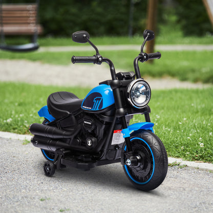 VarietyKart 6V Kids Motorcycle with Training Wheels, Foot Pedal, Headlight, Music, Forward/Reverse, Single-Button Start,