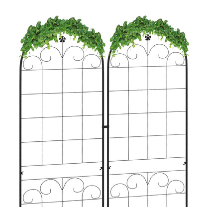 2 Pcs Garden Trellis for Climbing Plants, Outdoor Metal Trellis Plant Support Trellises for Patio, Lawn, Backyard