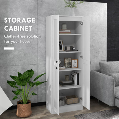 69" Pantry Cabinet with Storage, Kitchen Pantry Storage Cabinet with Soft Close Doors and Adjustable Shelves, White