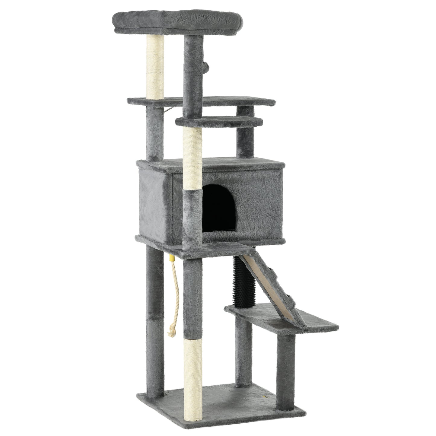 Cat Tree for Large Cats Adult, 58" Tall Cat Tree with Scratching Posts, Large Cat Tower for Indoor Cats with Bed, House,