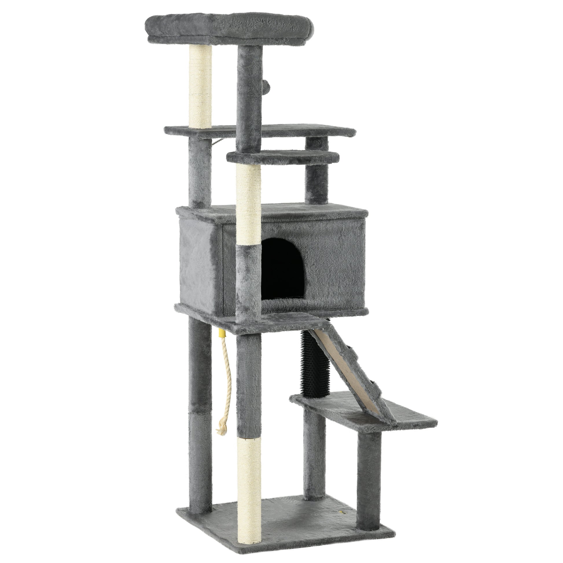 Cat Tree for Large Cats Adult, 58" Tall Cat Tree with Scratching Posts, Large Cat Tower for Indoor Cats with Bed, House,