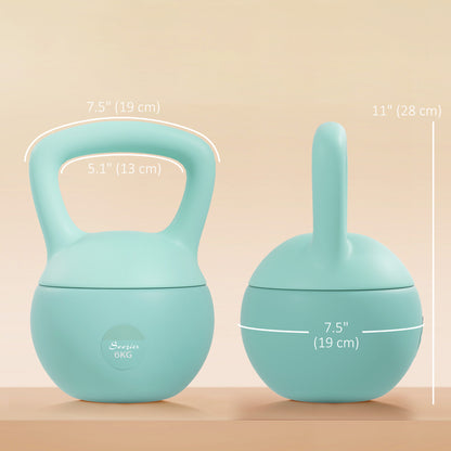 Soozier 13 lb Soft Kettlebell, Sand Filled Weight w/ Grip Handle, Kettlebell Weight for Full Body Workout, Green