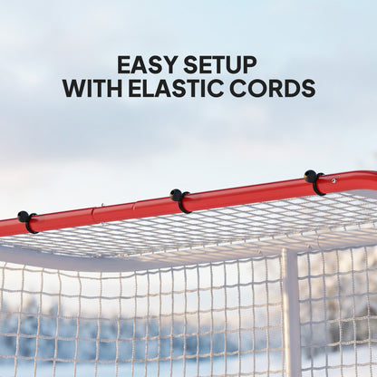 Soozier Hockey Net, Easy Set Up Hockey Goal with Steel Frame, PE Mesh, Outdoor Hockey Training Equipment for Garden, Bac