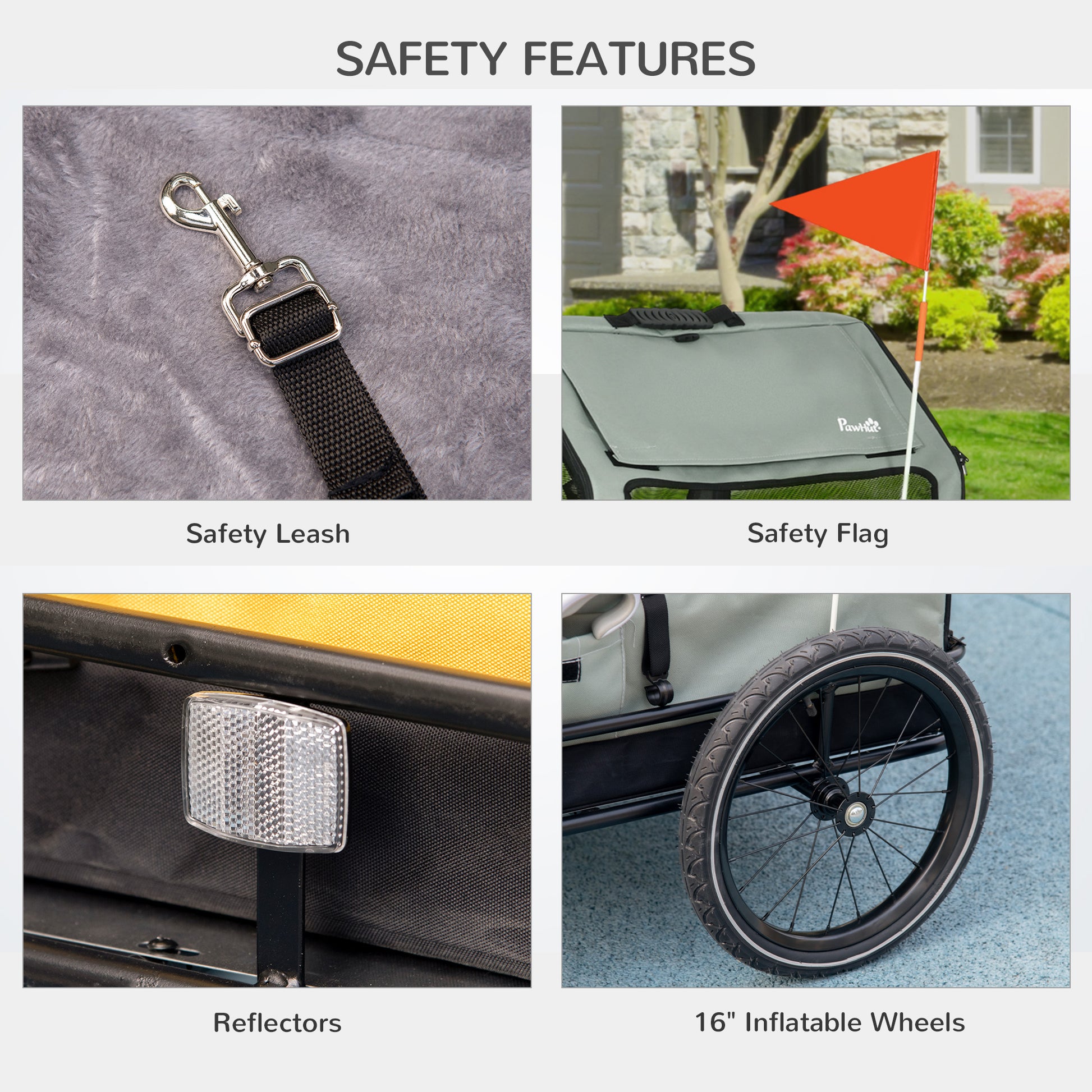 VarietyKart 3 in 1 Dog Bike Trailer, Pet Cargo, Pet Bed with Safety Leash, Hitch, Quick-Release Wheels, Cushion for Smal
