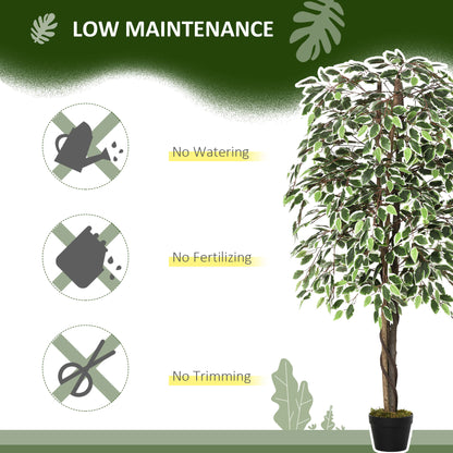 5.3ft Artificial Tree, Indoor Fake Ficus with Pot, for Home Office Living Room Decor