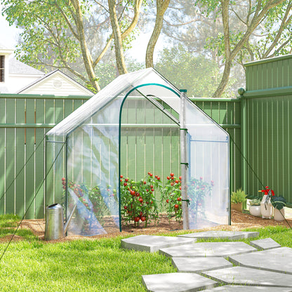 6'x3.3'x5.5' Walk-in Garden Greenhouse with Door and Window, Portable Mini Greenhouse for Plants Flowers Herbs, Steel Ou