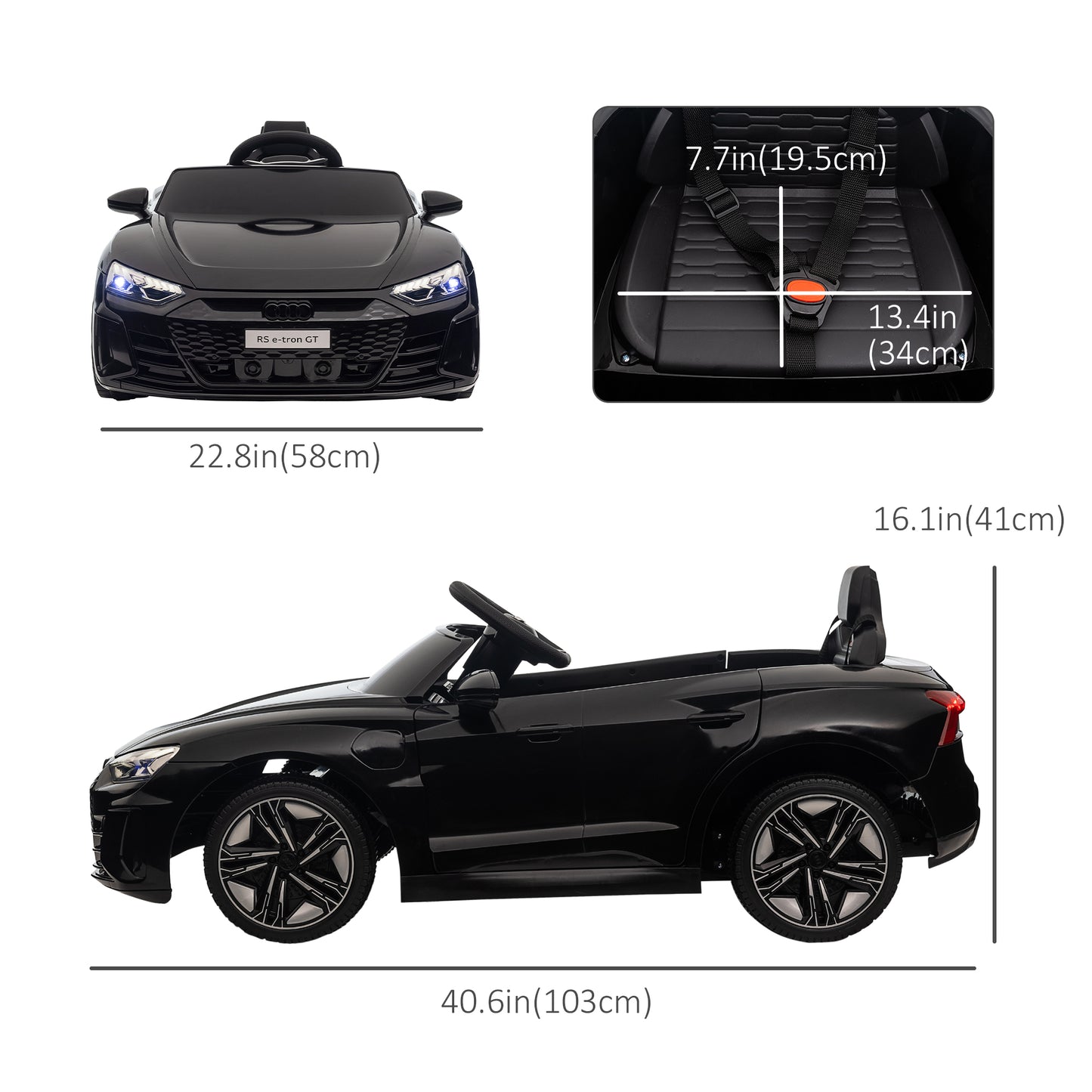 VarietyKart Ride-On Toy On Car with Remote Control, 12V 3.1 MPH Electric Ride for Kids w/ Suspension System, Horn Honkin