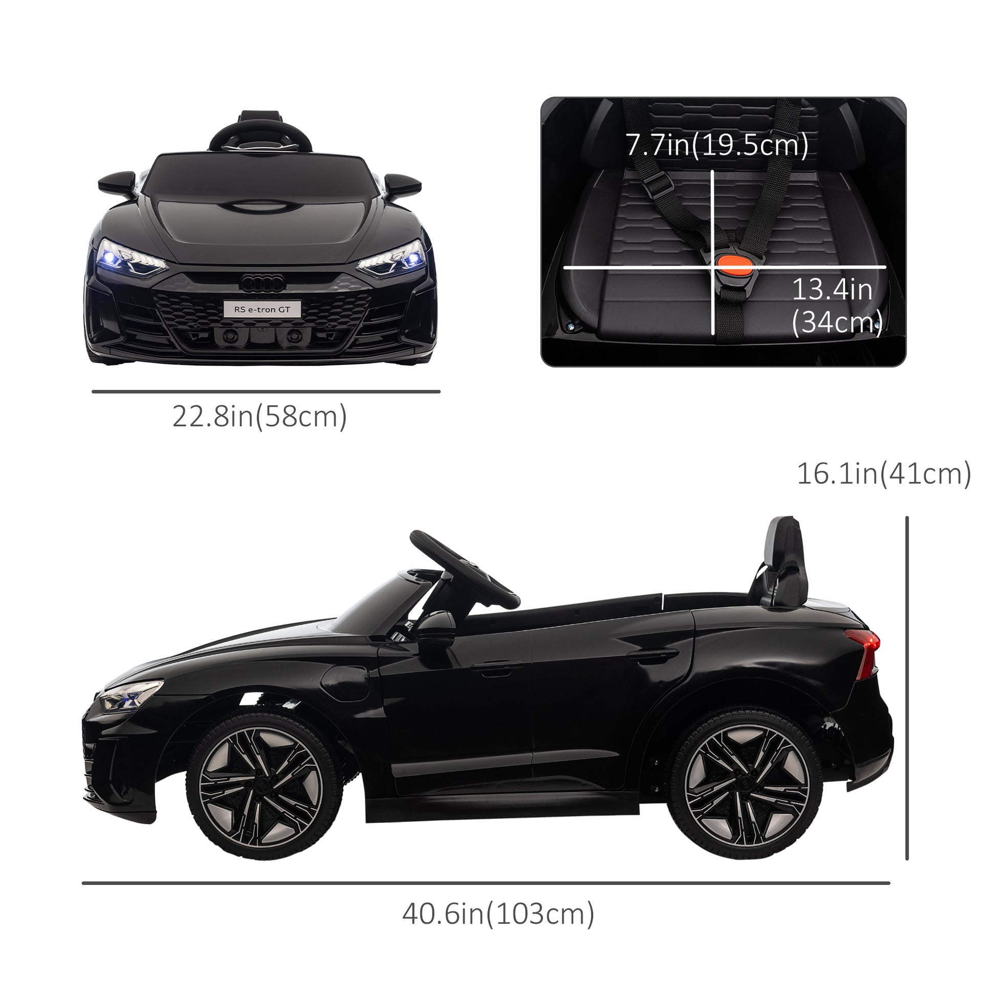 VarietyKart Ride-On Toy On Car with Remote Control, 12V 3.1 MPH Electric Ride for Kids w/ Suspension System, Horn Honkin