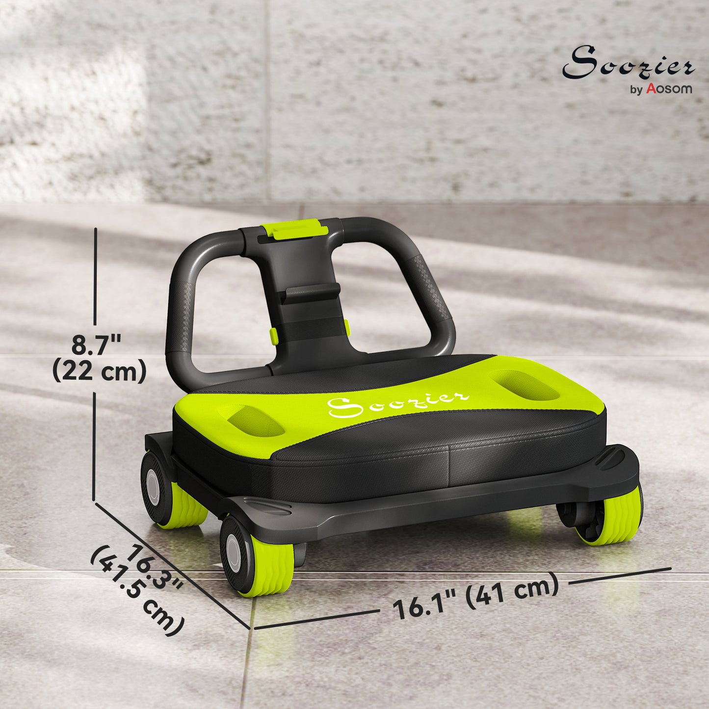 Soozier Ab Wheel Roller, Automatic Rebound Abdominal Wheel, Core Training Equipment with Phone Holder and Foldable Handl