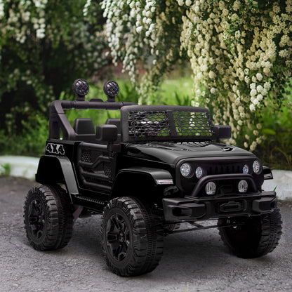 VarietyKart 12V Battery Powered Kids Ride On Car Off Road Truck Toy w/ Parent Remote, Black