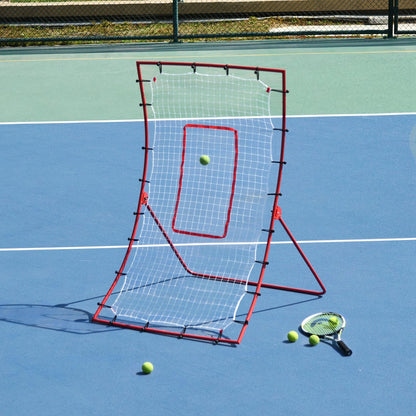 Soozier Pitch Back 5 Angles Adjustable Rebounder Net Goal Pitching and Throwing Practice Partner, Baseball/Soccer/Footba