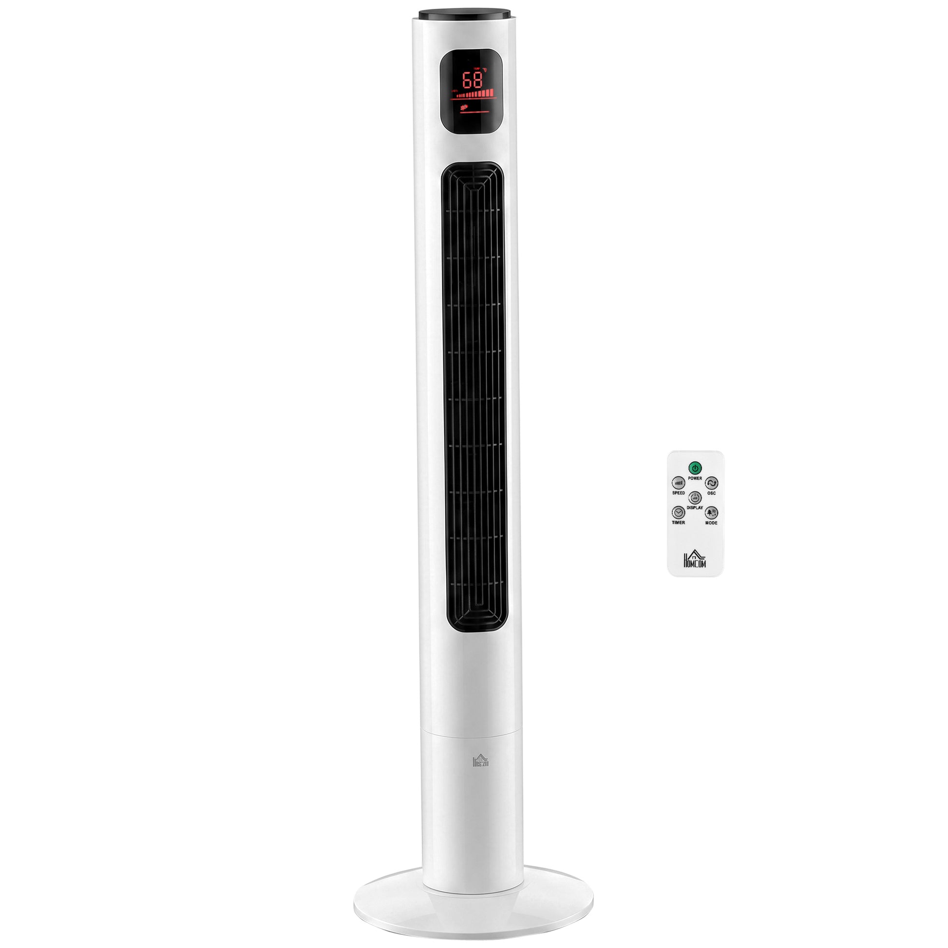 Freestanding Tower Fan Cooling for Home Bedroom with Oscillating, 3 Speed, 12h Timer, LED Sensor Panel, Remote Controlle