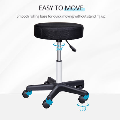 Adjustable Hydraulic Swivel Massage Salon Stool Facial Spa Tattoo Saddle Chair with 3 Changeable Seat Covers, Red/White/