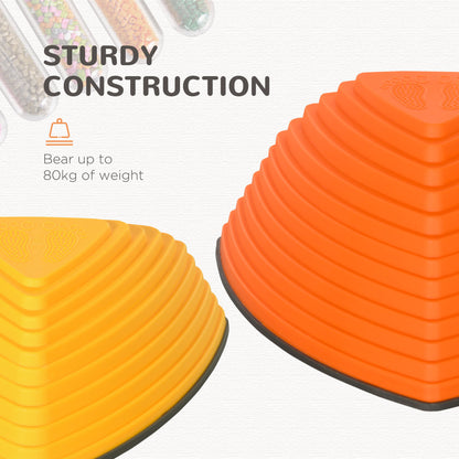 11 PCs Stepping Stones Kids with Non-slip Rubber, Stackable Balance Step Stones for Obstacle Course Sensory Play, Outdoo