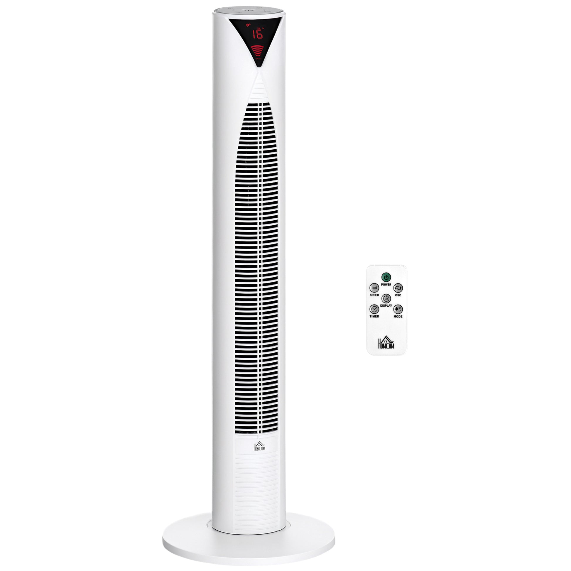 Freestanding Tower Fan Cooling for Home Bedroom with 3 Speed, 12h Timer, Oscillating, LED Sensor Panel, Remote Controlle