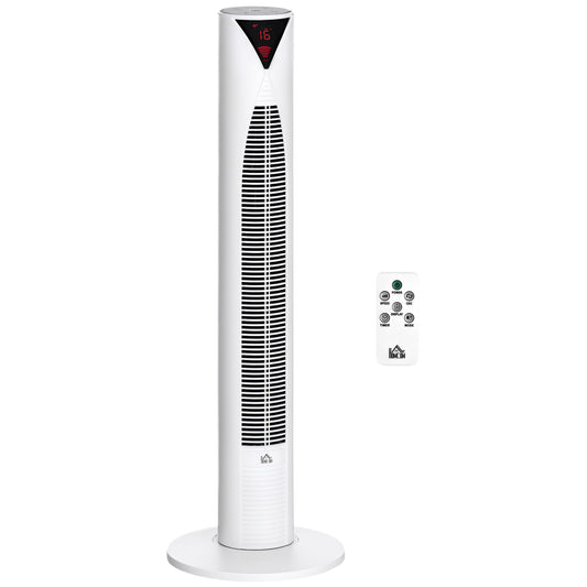Freestanding Tower Fan Cooling for Home Bedroom with 3 Speed, 12h Timer, Oscillating, LED Sensor Panel, Remote Controlle