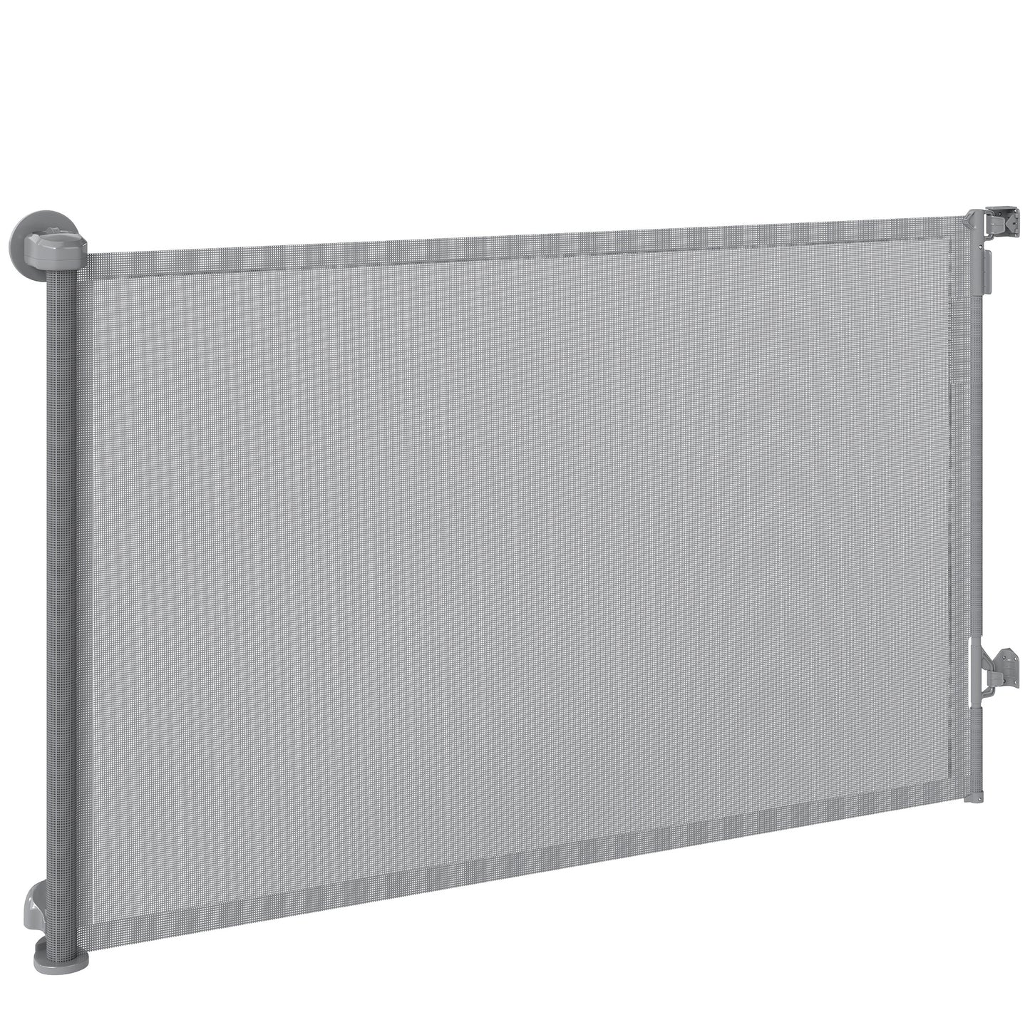 Retractable Dog Gate, 36.6" Tall,  Extends to 55" Wide, Mesh Pet Gate with Single Hand Operation, for Stairs, Doorways